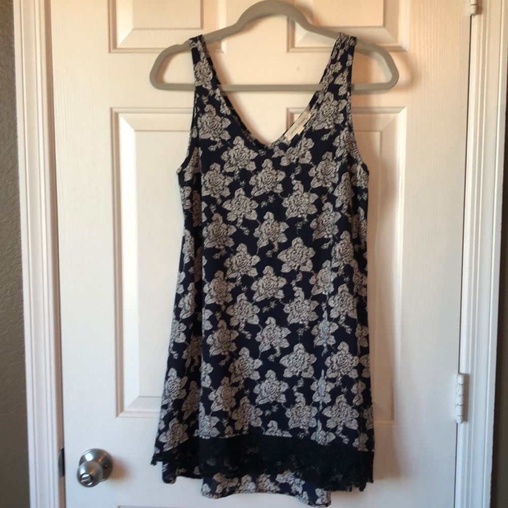 Dark blue and white flowered dress or Tunic.